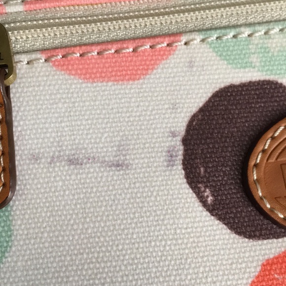 Fossil Zip Around Coated Canvas Large Wallet - Picture 5 of 5